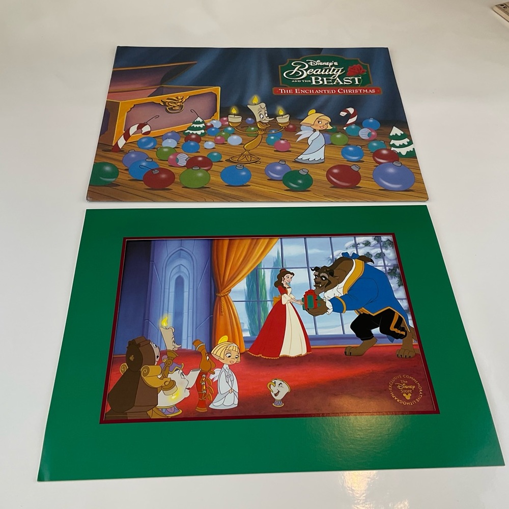 Disneys Beauty and The Beast, The Enchanted Christmas Exclusive Lithograph